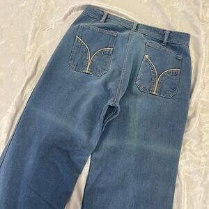 VTG 80s Denim Gear Denim Flare Jean Size 32 Funky Groovy Boho Western Retro